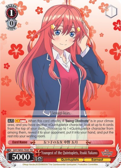 Youngest of the Quintuplets, Itsuki Nakano 5HY/W83-TE85 TD