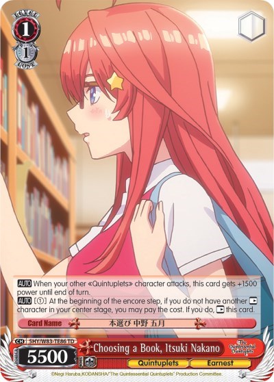 Choosing a Book, Itsuki Nakano 5HY/W83-TE86 TD