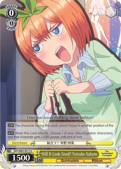 Will It Look Good? Yotsuba Nakano 5HY/W83-E013 U
