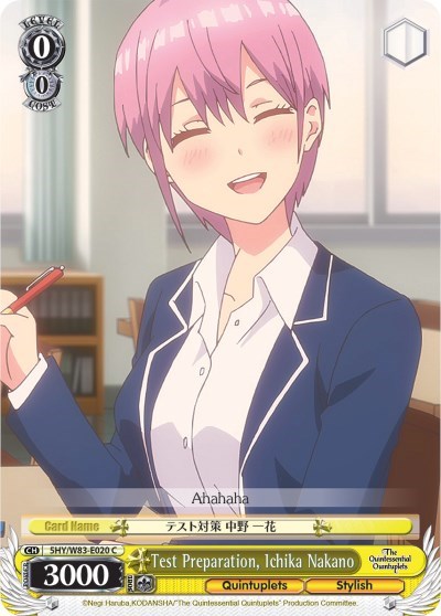 Test Preparation, Ichika Nakano 5HY/W83-E020 C