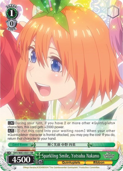 Sparkling Smile, Yotsuba Nakano 5HY/W83-E031 RR