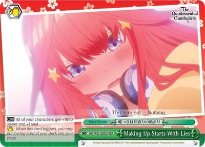 Making Up Starts With Lies 5HY/W83-E062R RRR