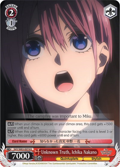 Unknown Truth, Ichika Nakano 5HY/W83-E074 R