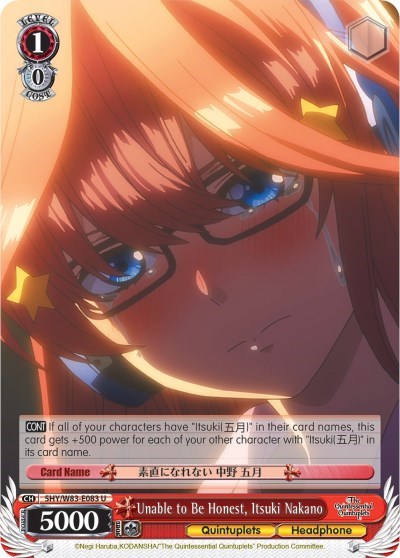 Unable to Be Honest, Itsuki Nakano 5HY/W83-E083 U