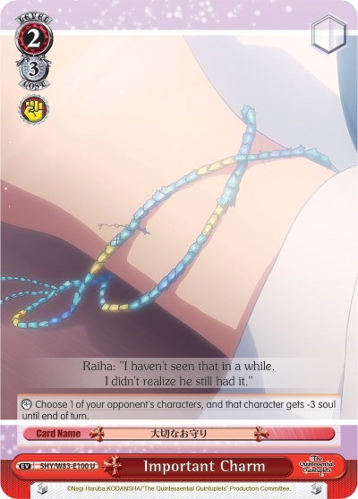 Important Charm 5HY/W83-E100 U