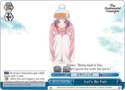 Let's Be Fair 5HY/W83-E134 CC