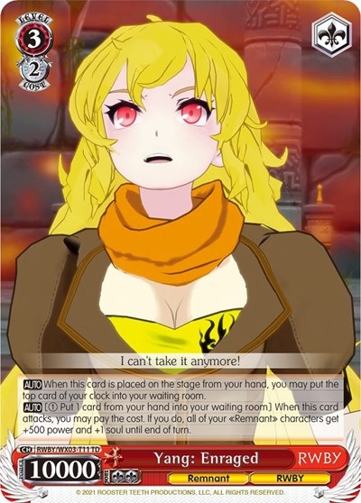 Yang: Enraged RWBY/WX03-T11 TD