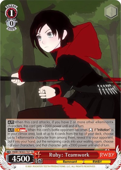 Ruby: Teamwork RWBY/WX03-T07 TD