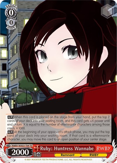 Ruby: Huntress Wannabe RWBY/WX03-T04 TD