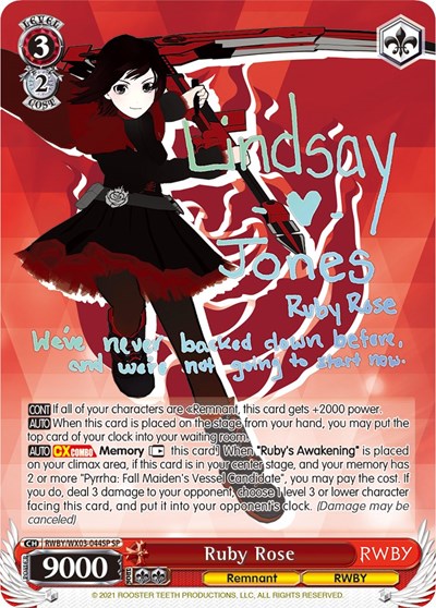 Ruby Rose RWBY/WX03-044SP SP