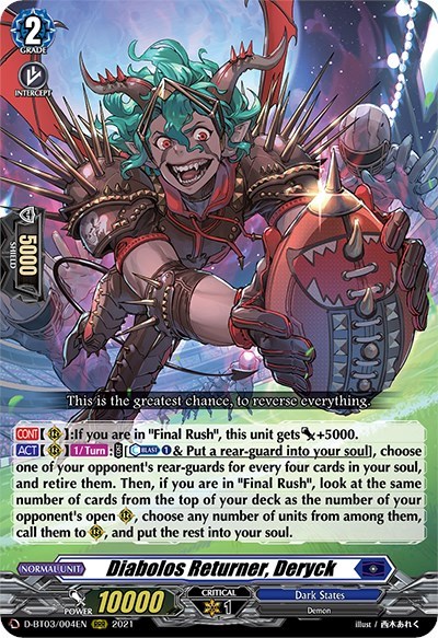 Diabolos Returner, Deryck [D Format] D-BT03/004EN