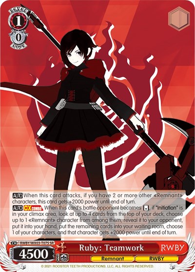 Ruby: Teamwork RWBY/WX03-T07S SR