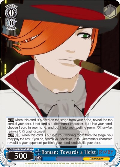 Roman: Towards a Heist RWBY/WX03-T16 TD