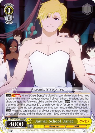 Jaune: School Dance RWBY/WX03-002S SR