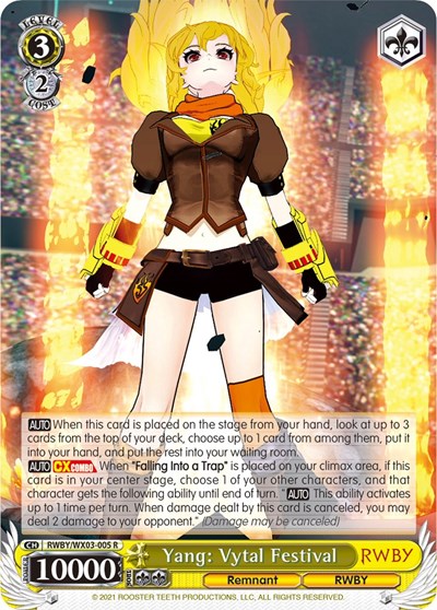 Yang: Vytal Festival RWBY/WX03-005 R