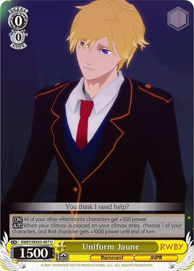 Uniform Jaune RWBY/WX03-007 U