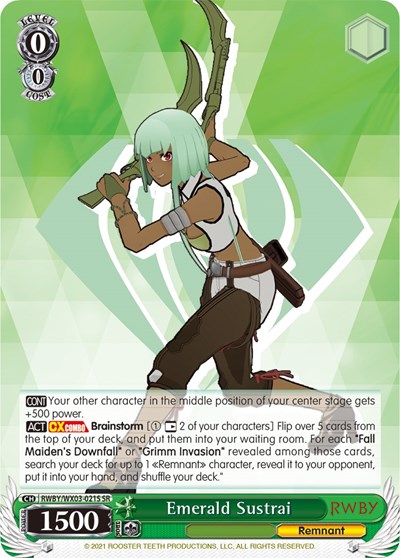 Emerald Sustrai RWBY/WX03-021S SR