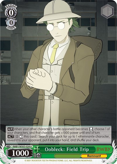 Oobleck: Field Trip RWBY/WX03-024 U