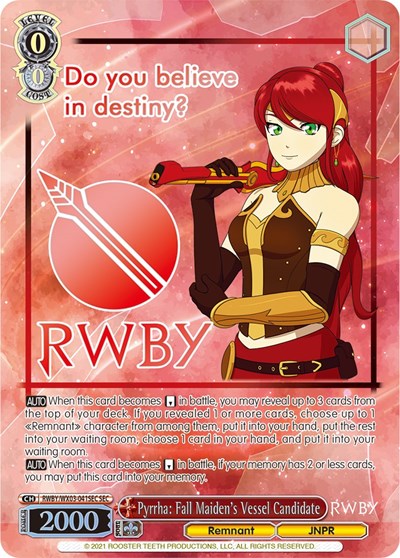Pyrrha: Fall Maiden's Vessel Candidate RWBY/WX03-041SEC SEC