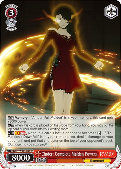Cinder: Complete Maiden Powers RWBY/WX03-043 RR