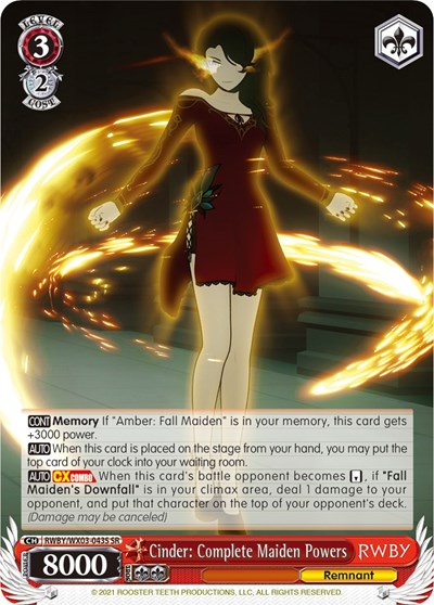 Cinder: Complete Maiden Powers RWBY/WX03-043S SR
