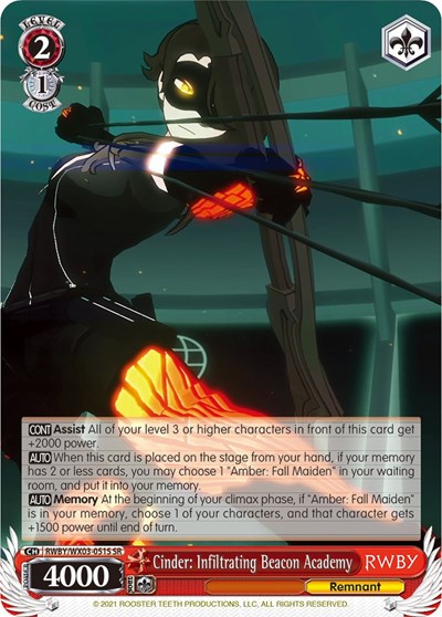 Cinder: Infiltrating Beacon Academy RWBY/WX03-051S SR