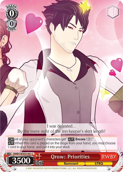 Qrow: Priorities RWBY/WX03-061 C
