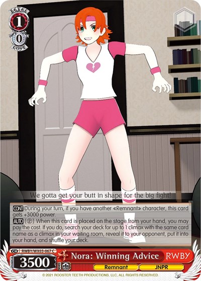Nora: Winning Advice RWBY/WX03-067 C