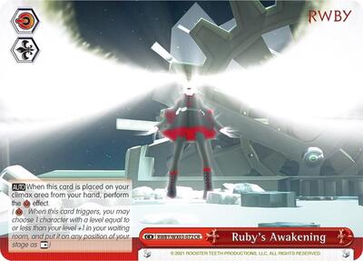Ruby's Awakening RWBY/WX03-072 CR