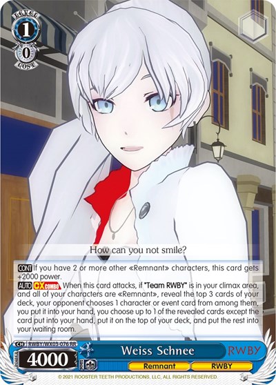 Weiss Schnee RWBY/WX03-076 RR