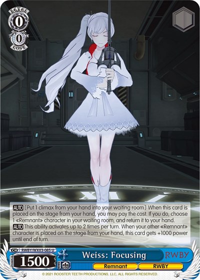 Weiss: Focusing RWBY/WX03-085 U