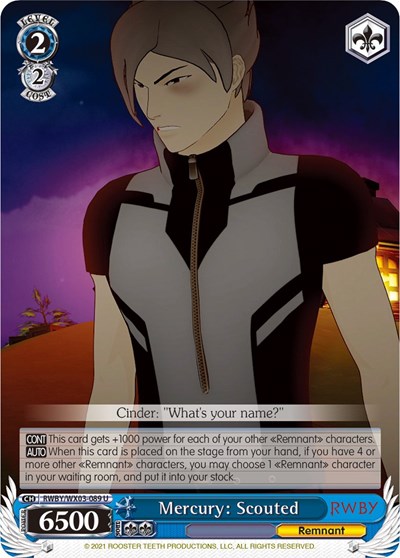 Mercury: Scouted RWBY/WX03-089 U