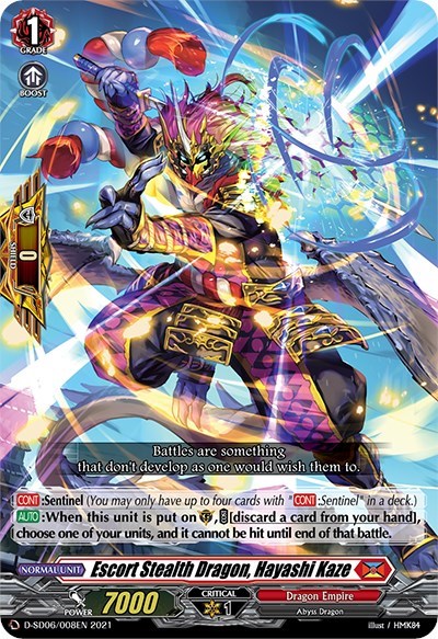 Escort Stealth Dragon, Hayashi Kaze [D Format] D-SD06/008EN