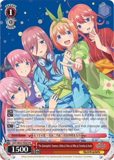The Quintuplets' Summer, Ichika & Nino & Miku & Yotsuba & Itsuki 5HY/W83-PE06 PR
