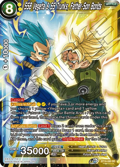 SSB Vegeta & SS Trunks, Father-Son Bonds BT16-080