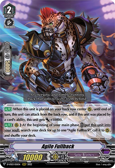 Agile Fullback [V Format] D-VS03/051EN