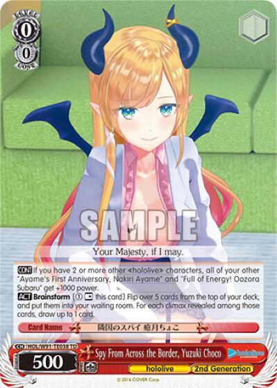 Spy From Across the Border, Yuzuki Choco HOL/W91-TE038 TD