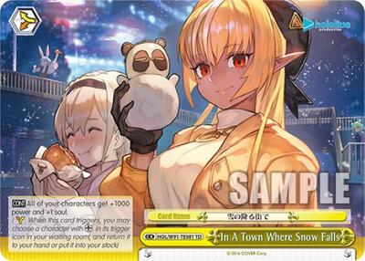 In A Town Where Snow Falls HOL/W91-TE081 TD