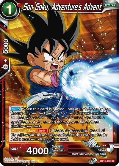Son Goku, Adventure's Advent BT17-008
