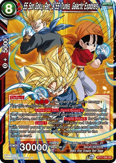SS Son Goku, Pan, & SS Trunks, Galactic Explorers BT17-009