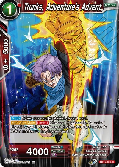Trunks, Adventure's Advent BT17-014