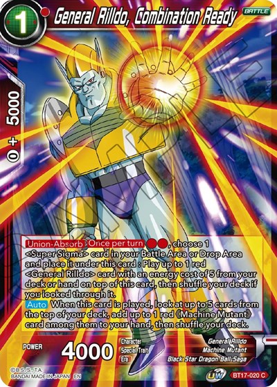 General Rilldo, Combination Ready BT17-020