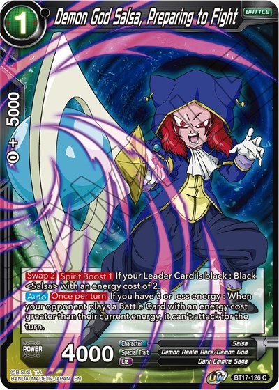 Demon God Salsa, Preparing to Fight BT17-126