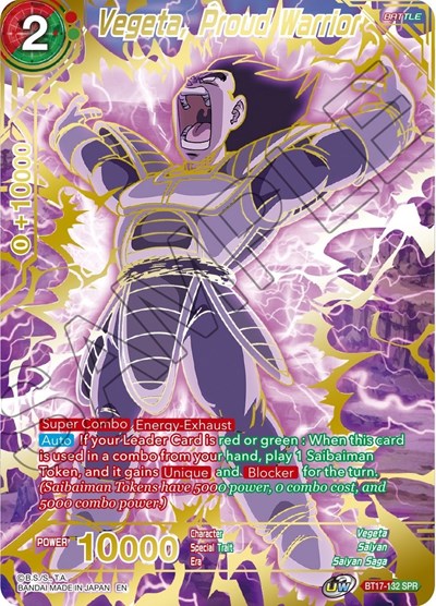 Vegeta, Proud Warrior BT17-132