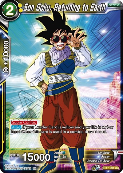 Son Goku, Returning to Earth BT17-094
