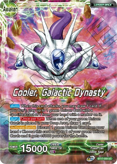 Cooler // Cooler, Galactic Dynasty BT17-059 — Ultimate Squad