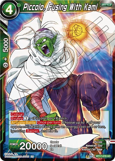 Piccolo, Fusing With Kami BT17-076