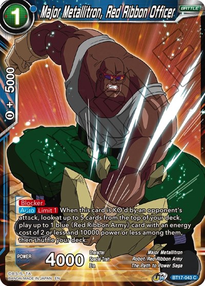 Major Metallitron, Red Ribbon Officer BT17-043