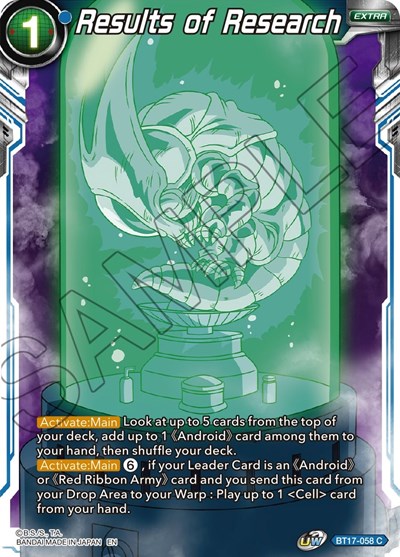 Results of Research BT17-058