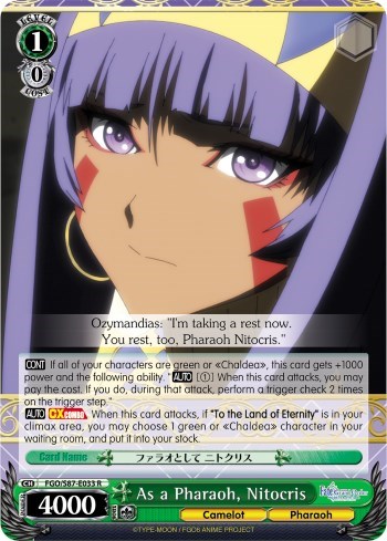 As a Pharaoh, Nitocris FGO/S87-E033 R